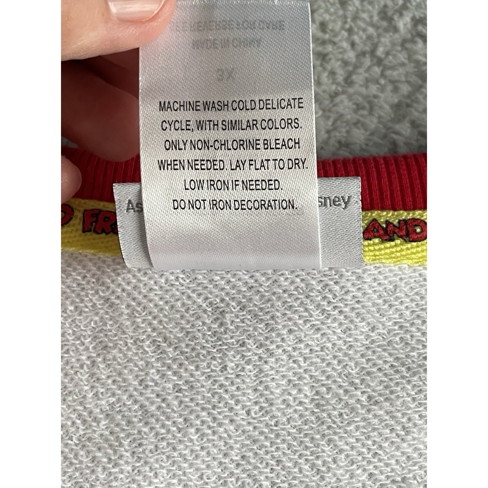 Disney Mickey & Friends Men's Sweatshirt 3X White Walt Disney World Spellout‎ - Picture 9 of 12
